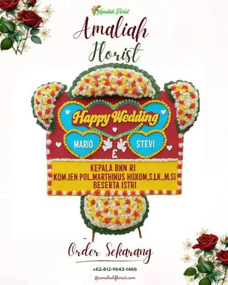 Papan Bunga Pernikahan Koto Keras
